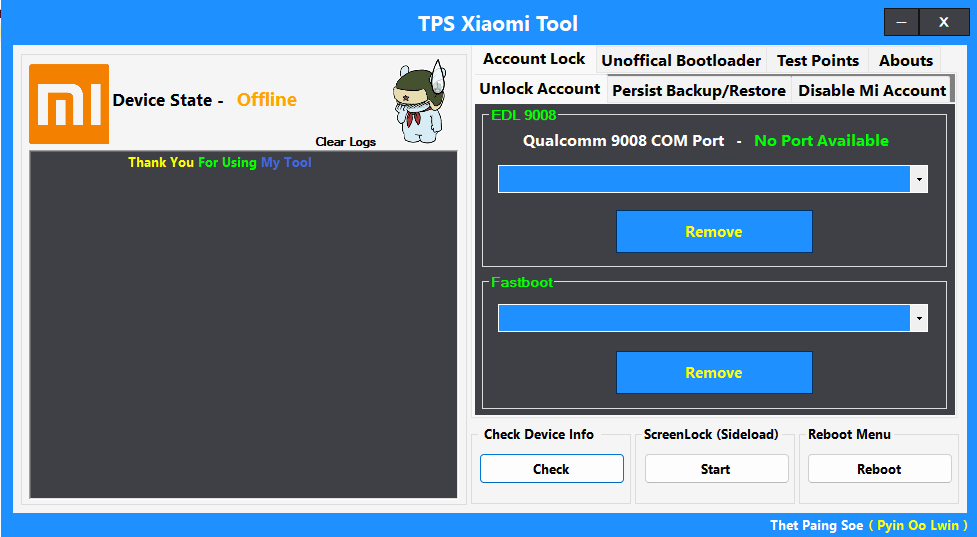 Tps xiaomi tool