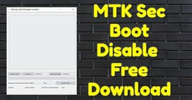 MTK Sec Boot Disable v4.0.R443 Free Download