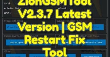 ZionGSMTool V2.3.7 Latest Version _ GSM Restart Fix Tool