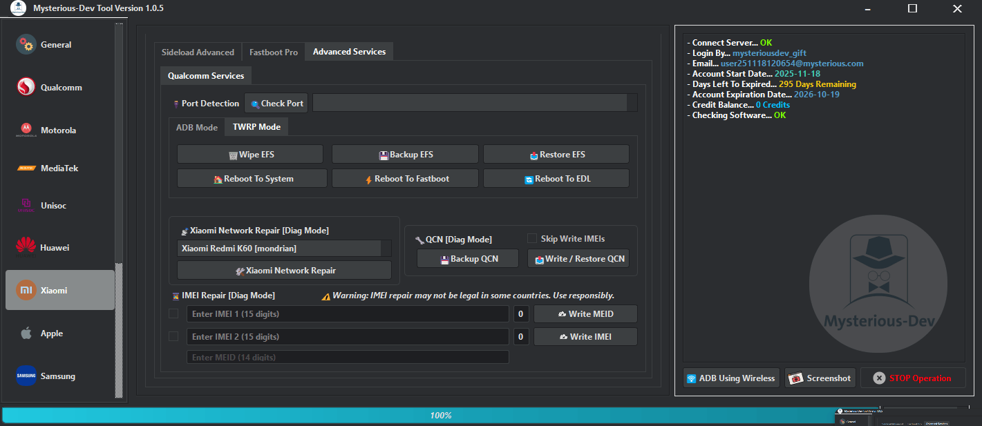 Mysterious-dev tool v1. 1. 3 all-in-one solution for smartphone unlocking & flashing 8 Mysterious dev tool download interface for unlocking flashing and repairing android smartphones