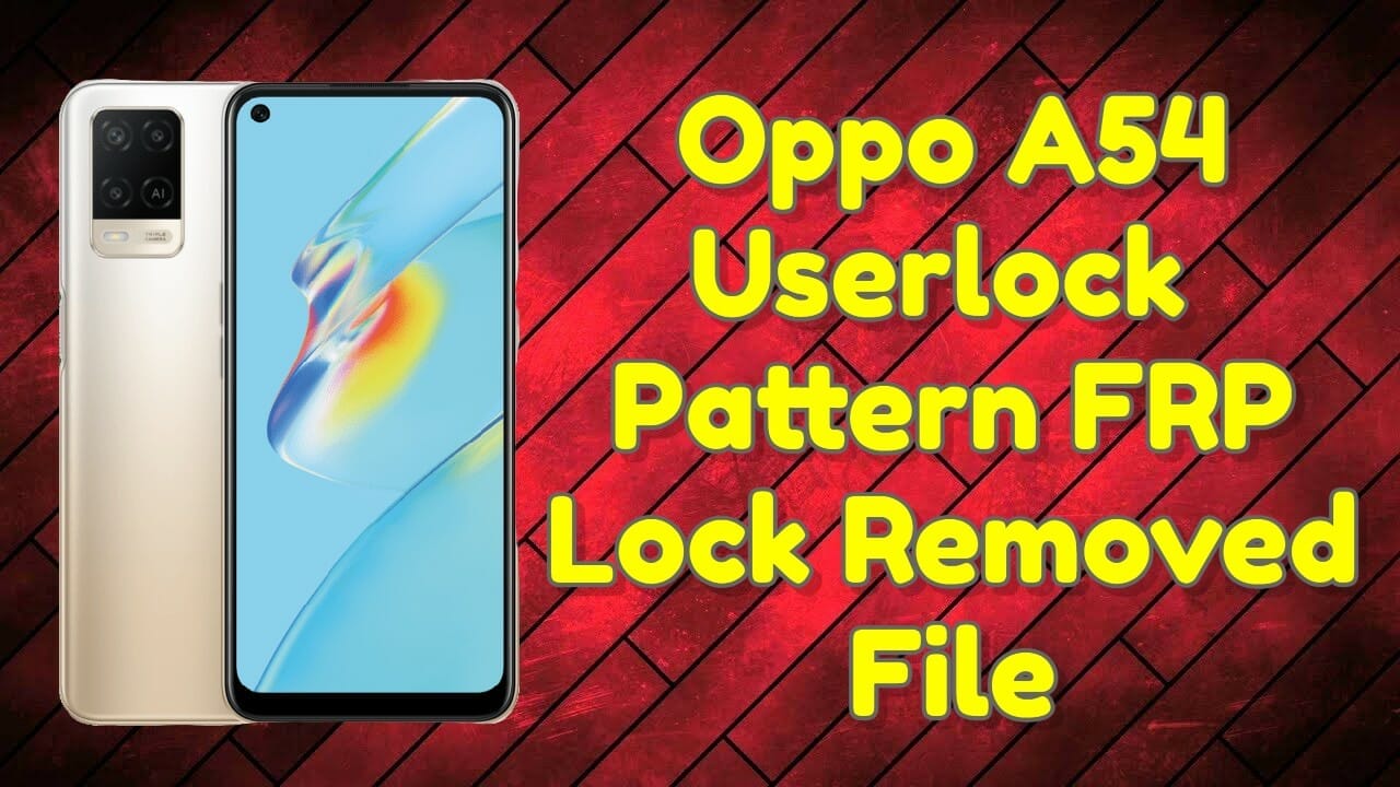 Oppo a54 cph2239 unlock file & frp file free sp flash tool