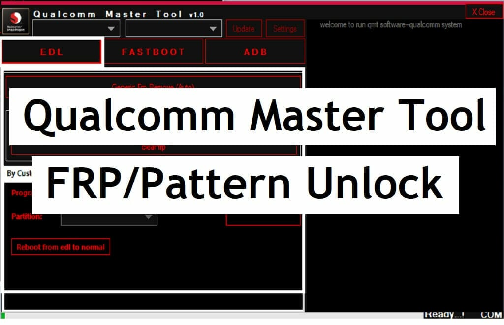 Qualcomm master tool v1. 0 download free frp pattern unlock tool