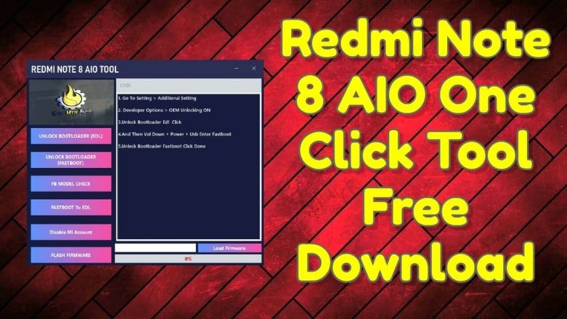 Redmi Note 8 AIO One Click Tool Free Download