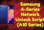 Samsung a-series network unlock script (a10 series)