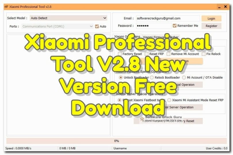 Xiaomi Professional Tool V2.8 New Version Free Download