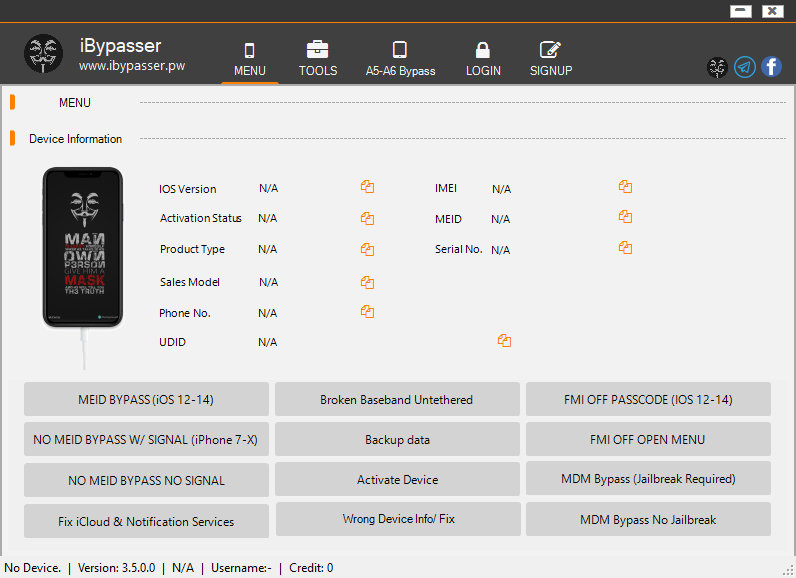 Ibypasser v3. 5 latest new update added gsm meid bypass single click 2