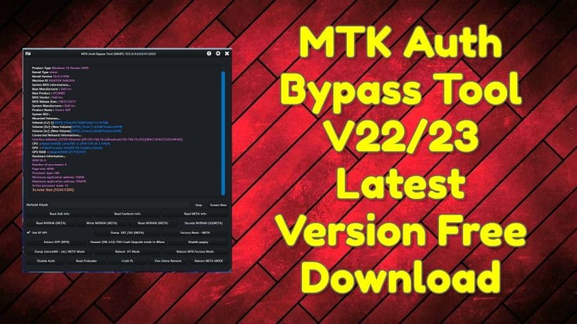 MTK Auth Bypass Tool V22_23 Latest Version Free Download
