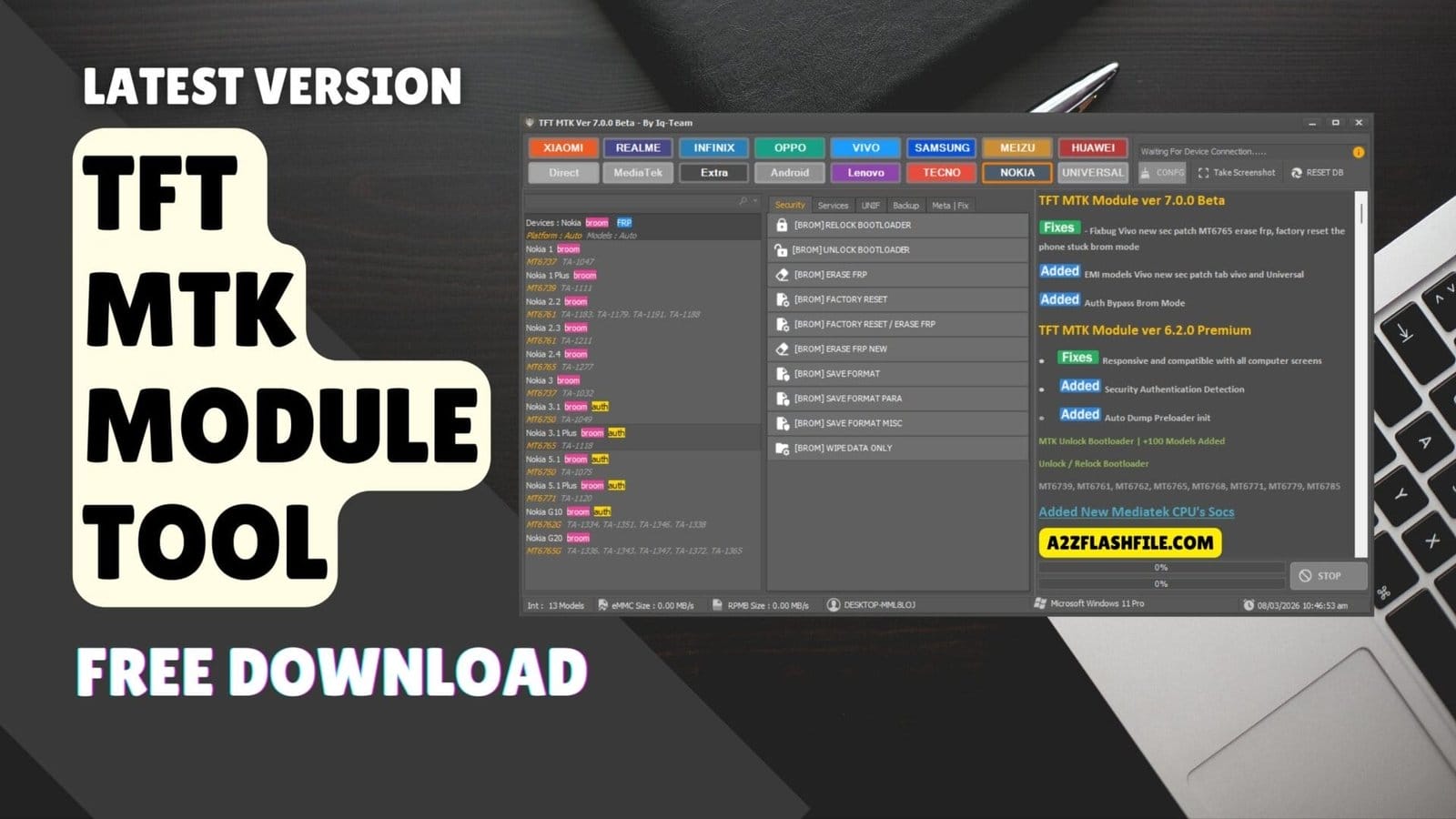 Tft mtk module tool v7. 0. 0 download (latest version) 1 Tft mtk module tool interface for mediatek android devices flashing and unlocking
