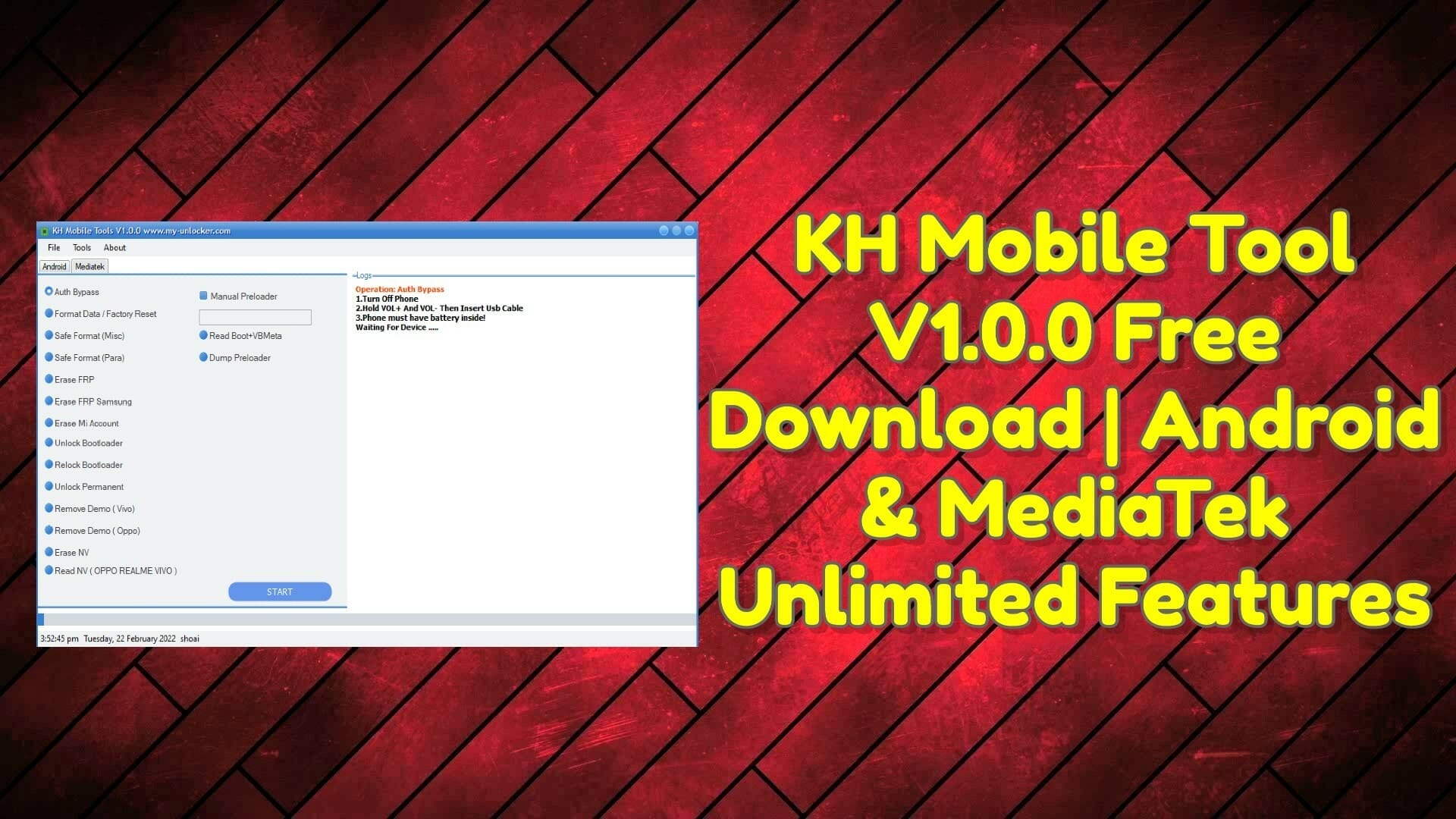 Kh mobile tool v1. 0. 0 free download _ android & mediatek unlimited features