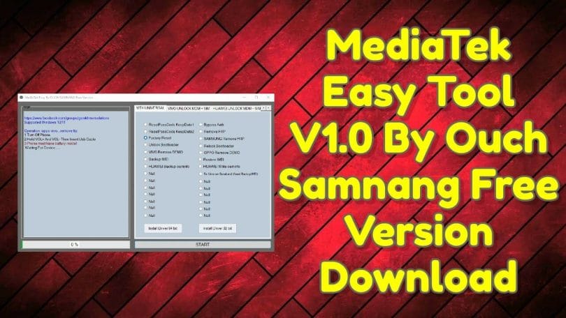 MediaTek Easy Tool V1.0 By Ouch Samnang Free Version Download