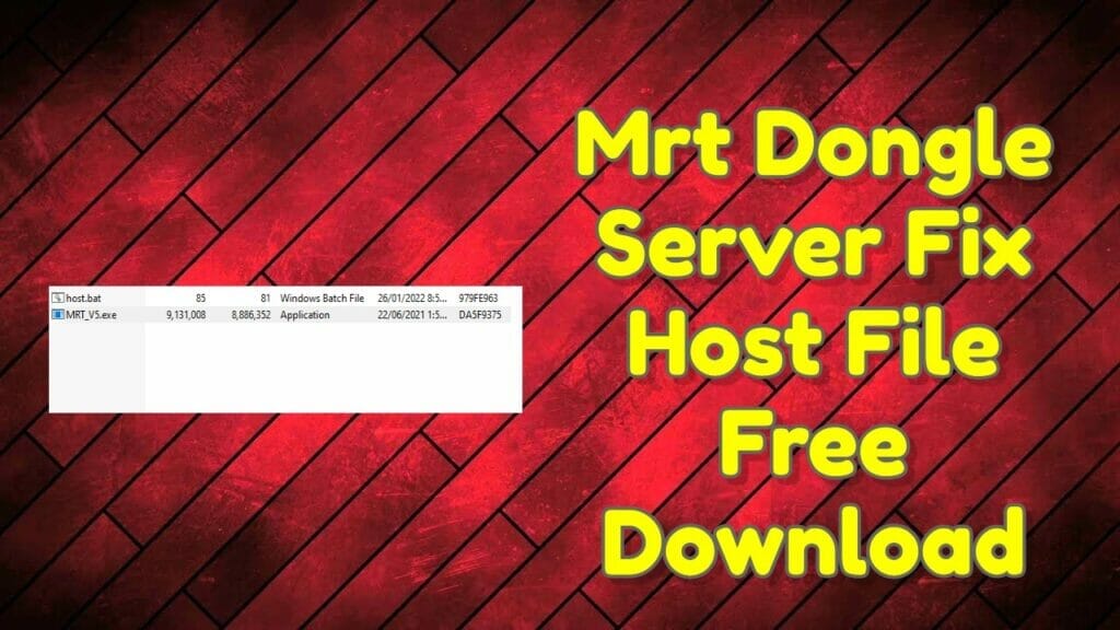 Mrt dongle server fix host file free download