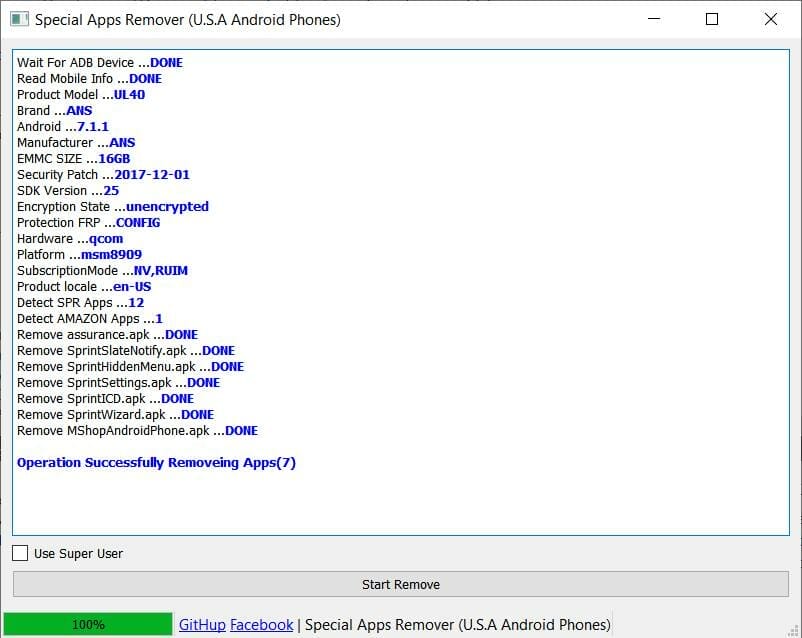 Special apps remover (u. S. A android phones) v1. 0 tool