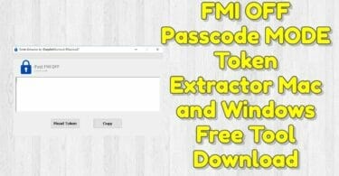 Fmi off passcode mode token extractor mac and windows free tool download