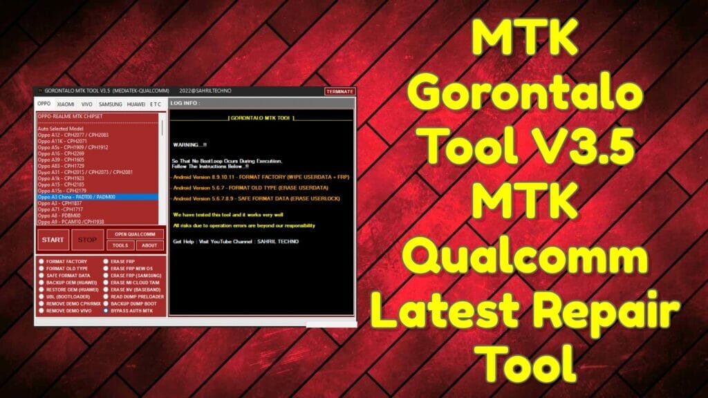 Mtk gorontalo tool v3. 5 mtk qualcomm latest repair tool