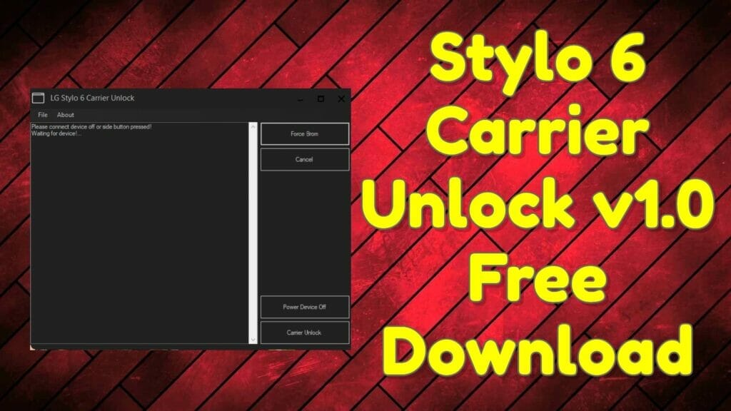 Stylo 6 carrier unlock v1. 0 free download