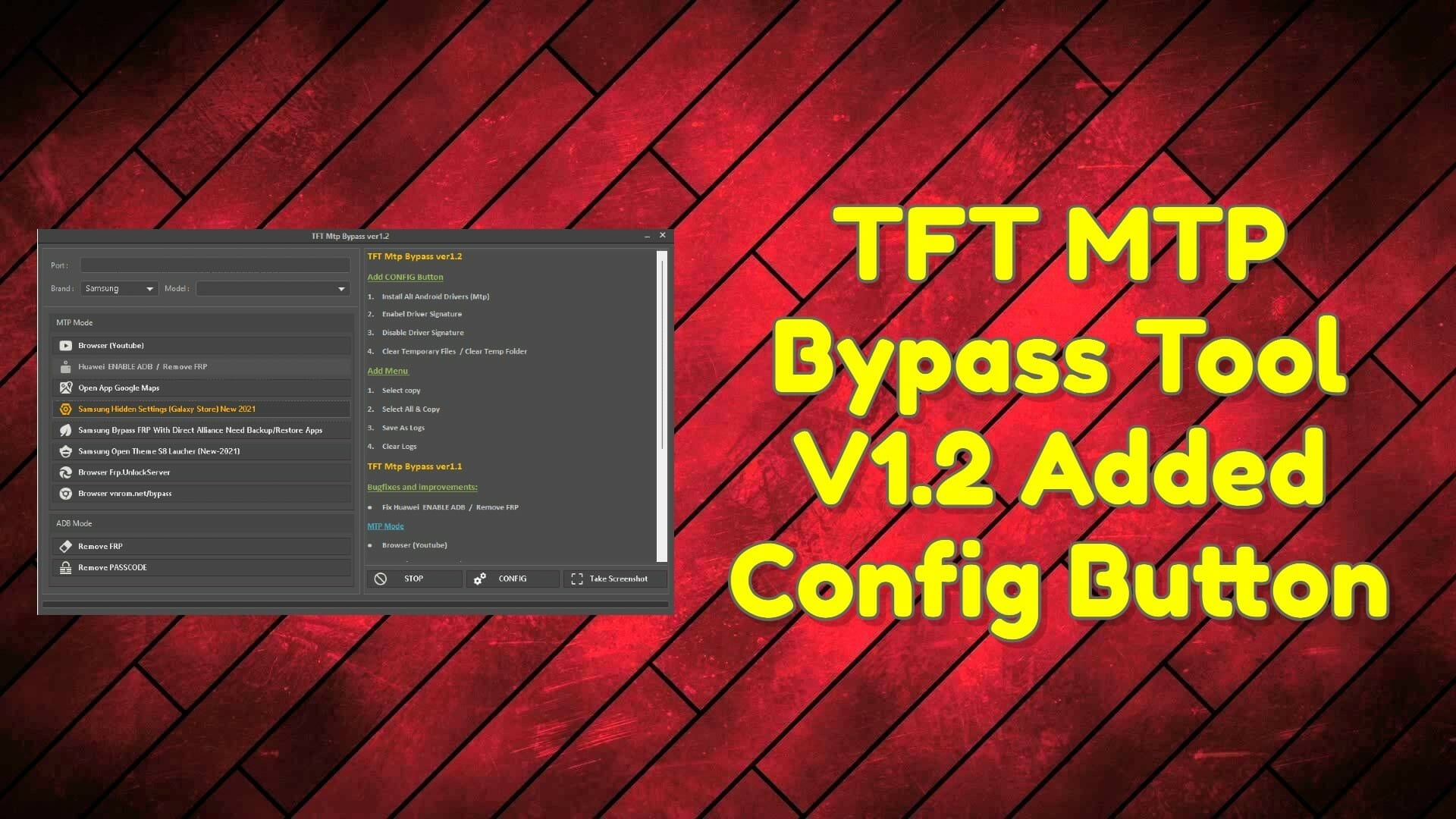 Tft mtp bypass tool v1. 2 added config button