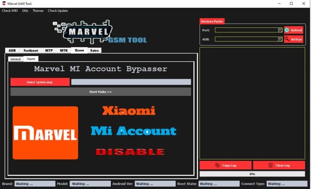 Marvel gsm tool v5. 0 mtk qualcomm mtp frp erase tool