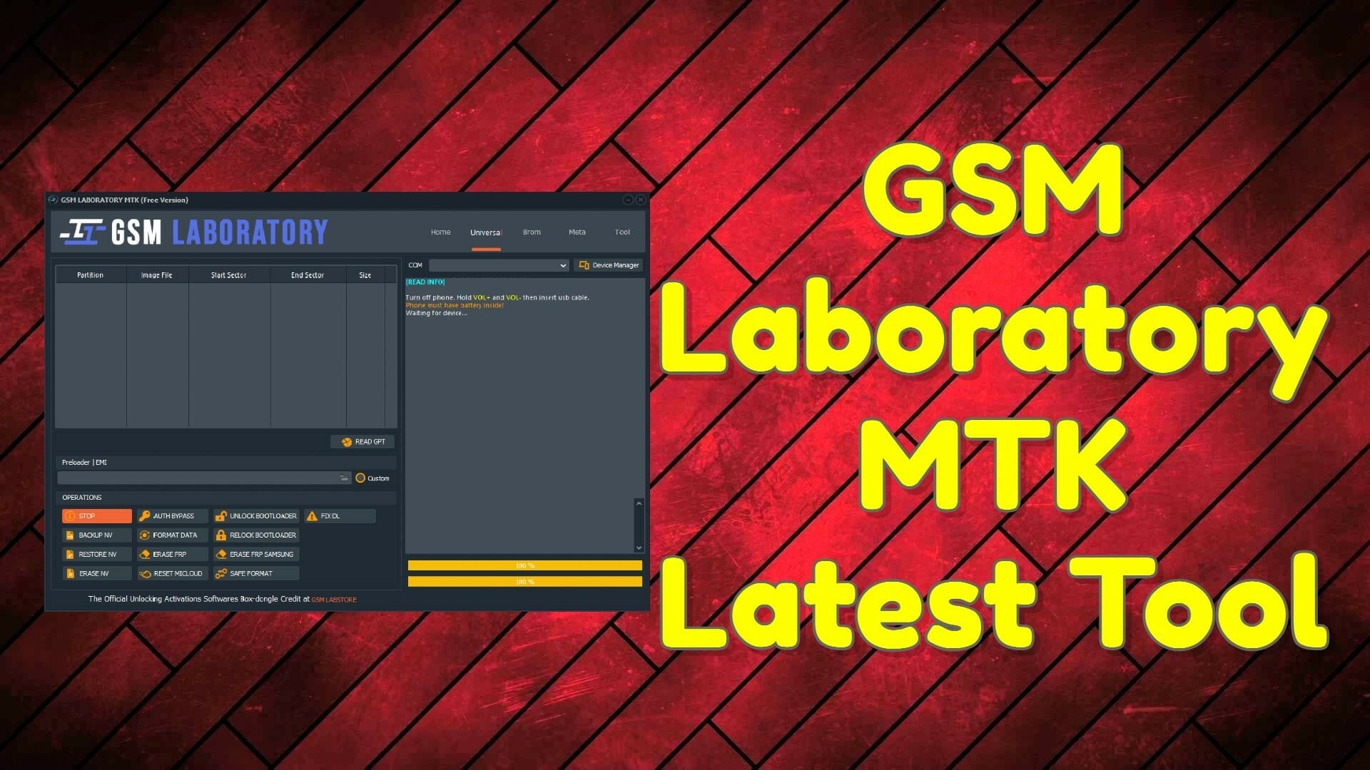 Gsm-laboratory mtk tool