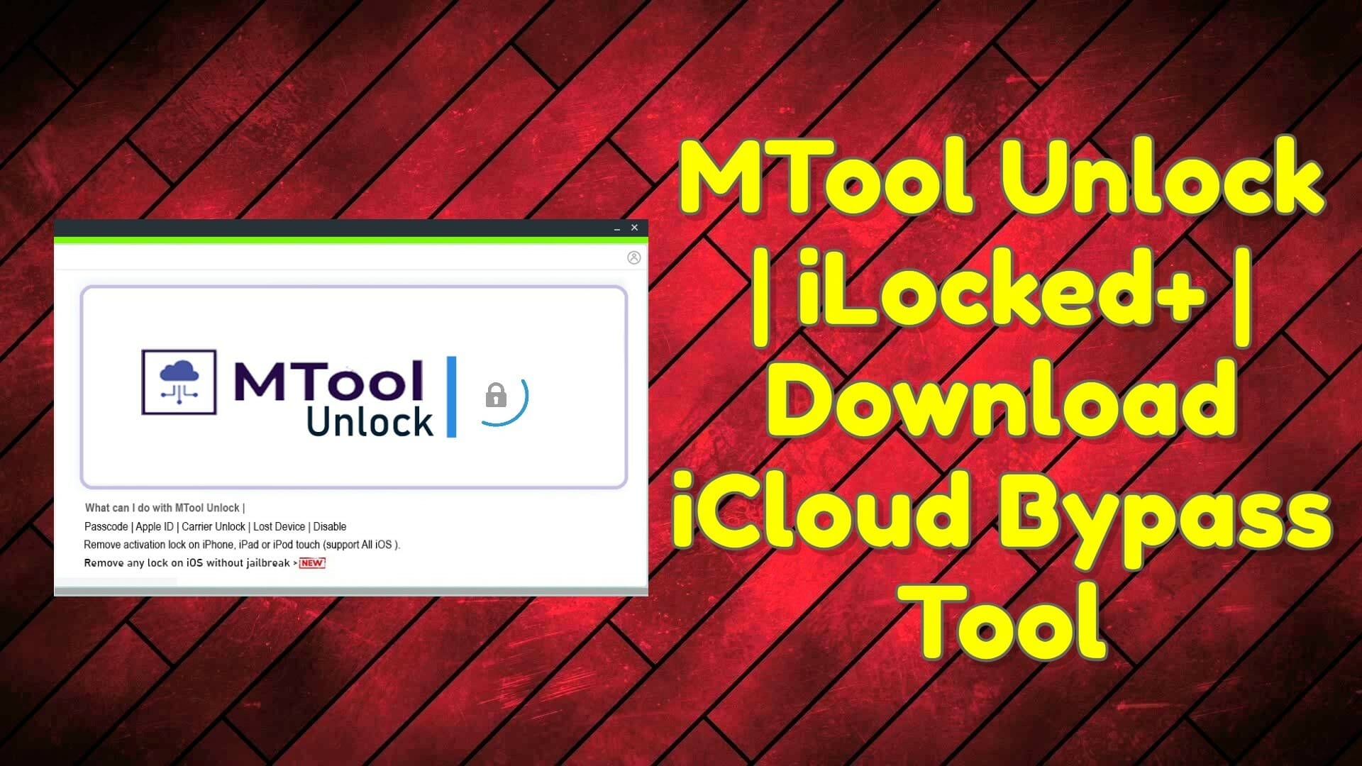 Mtool unlock | ilocked icloud bypass tool