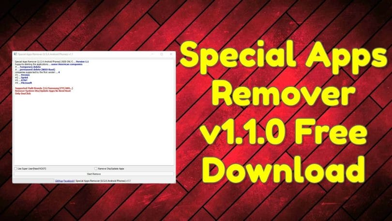 Special Apps Remover v1.1.0 Latest Free Download