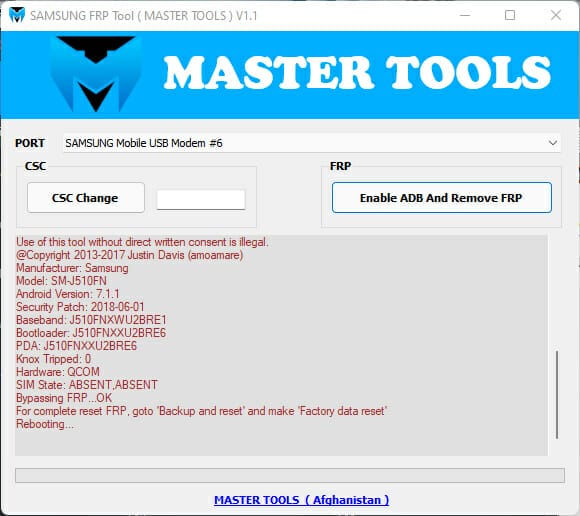Master samsung frp tool remove samsung frp tool