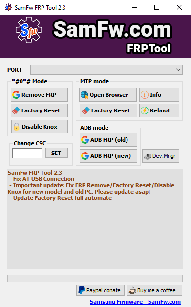 Samfw frp tool v2. 3 download free android 9/ 10/ 11/ 12 frp adb enable one-click tool 2 Samfw frp tool 2. 3 free remove samsung frp one click tool