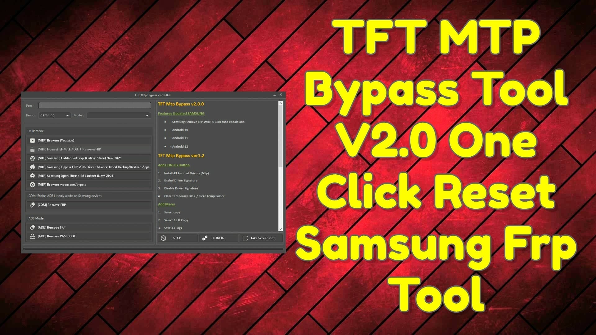 Tft mtp bypass tool v2. 0. 1 1click autofrp unlock samsung free tool