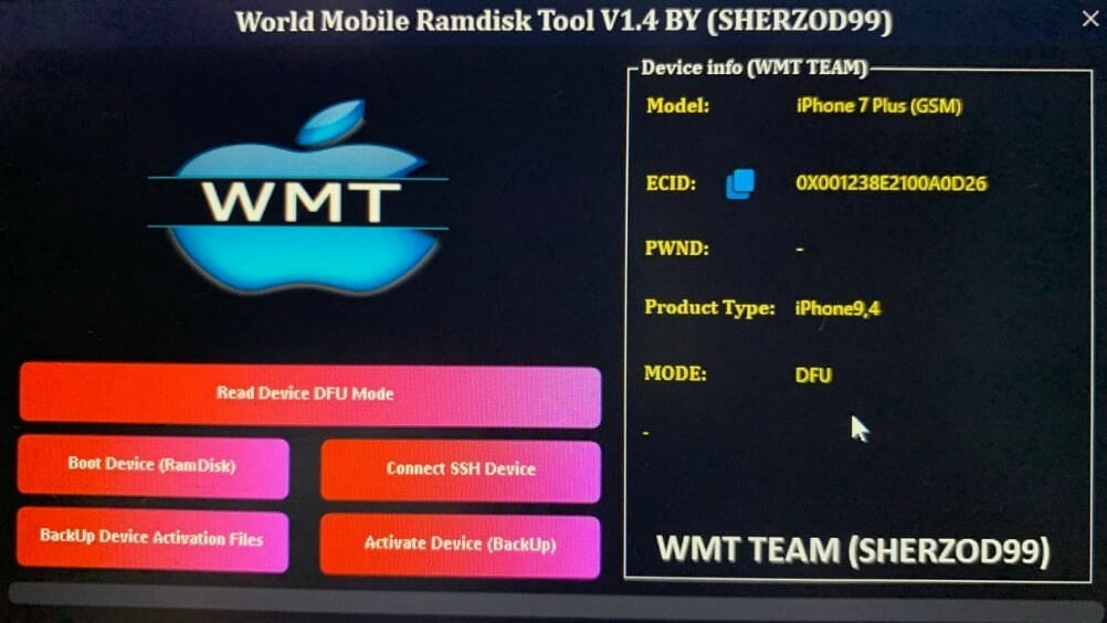 World mobile windows ramdisk tool v1. 4 download