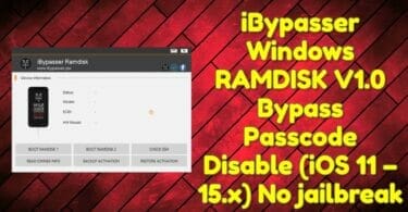 Ibypasser windows ramdisk v1. 0 bypass passcode disable (ios 11 – 15. X) no jailbreak