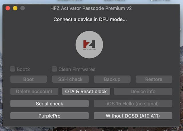 Hfz activator premium passcode v2 bypass ios 15 hello activation without dcsd cable