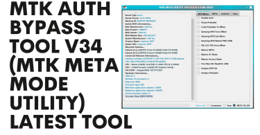 MTK Auth Bypass Tool V34 (MTK META MODE UTILITY) Latest Tool