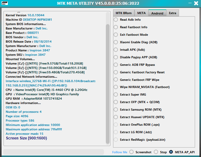 Mtk auth bypass tool v45 (mtk meta mode utility) latest download