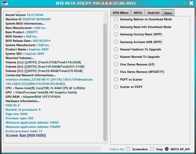 Mtk auth bypass tool v45 (mtk meta mode utility) latest download