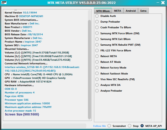 Mtk auth bypass tool v45 (mtk meta mode utility) latest download