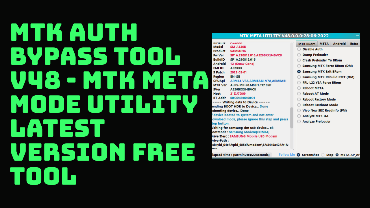 Mtk auth bypass tool v48 latest version free tool