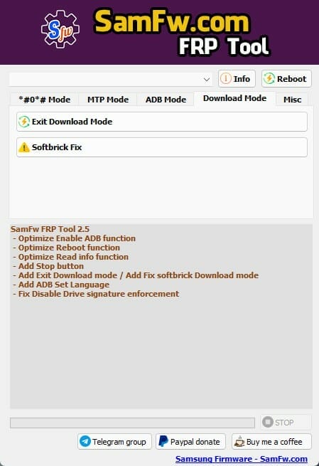 Download samfw frp tool 2. 5 - remove samsung frp one click 4 Download samfw frp tool 2. 5 - remove samsung frp one click