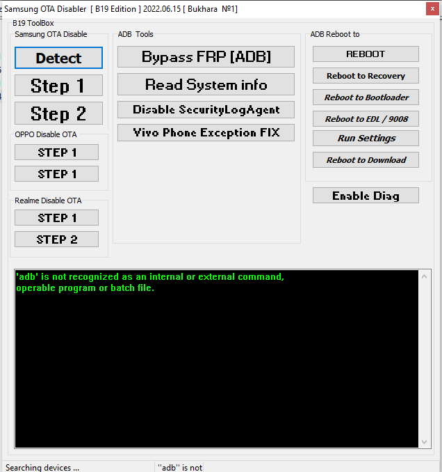 Samsung ota disabler oppo vivo frp bypass tool