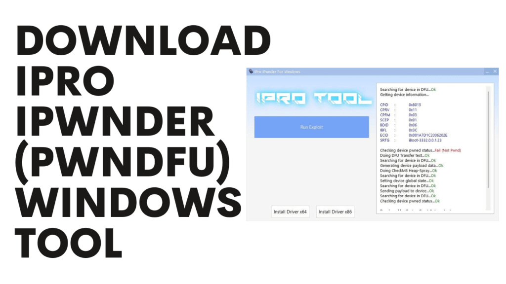 Ipro ipwnder (pwndfu) windows tool