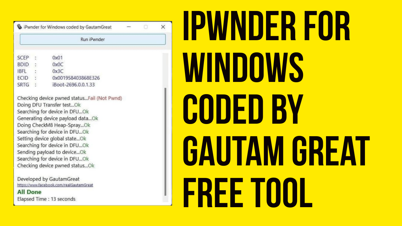 Ipwnder for windows coded by gautam great tool