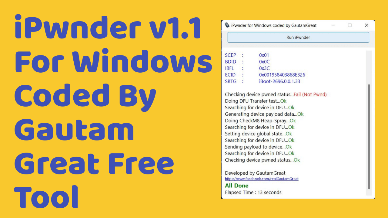 Ipwnder v1. 1 for windows coded by gautam great free tool 1 Ipwnder v1. 1 for windows coded by gautam great free tool