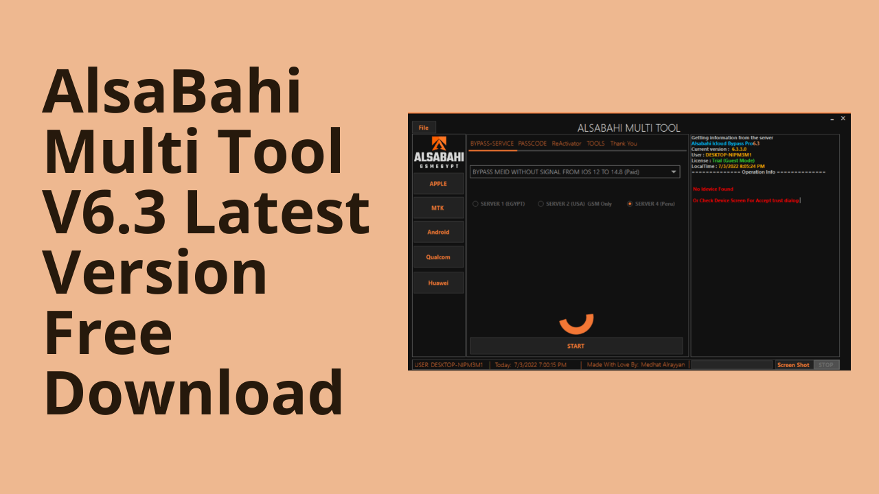 Alsabahi multi tool v6. 3 icloud bypass latest version free download