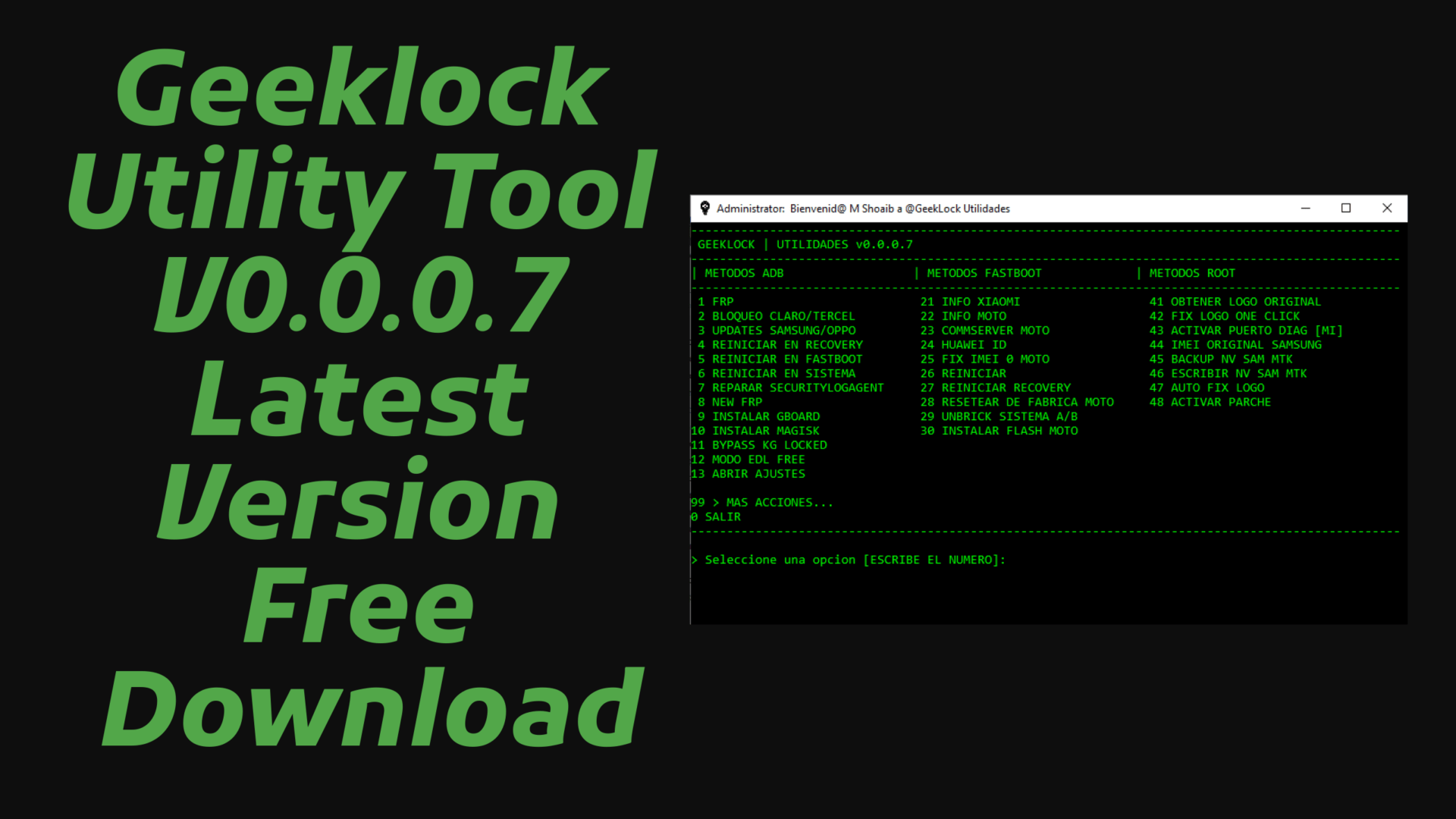 Geeklock utility tool v0. 0. 0. 7 latest version free tool