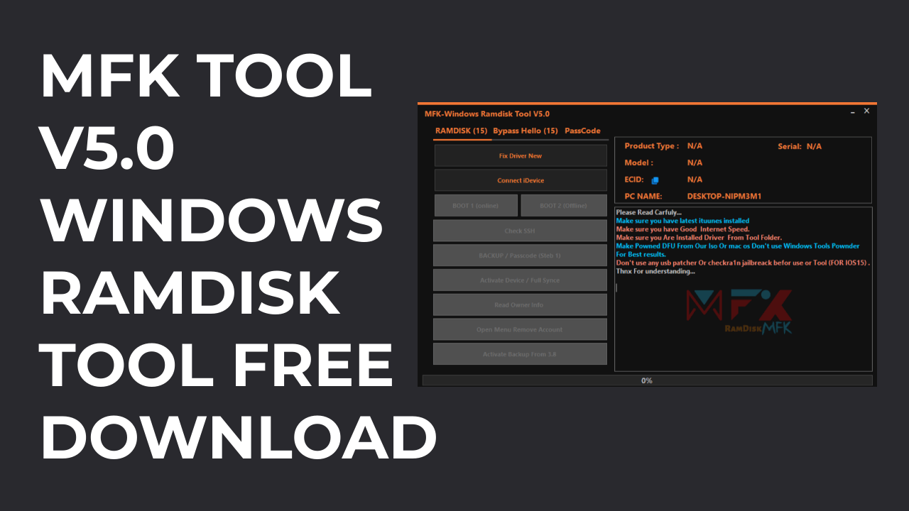 Mfk tool windows ramdisk v5. 0 tool latest free download