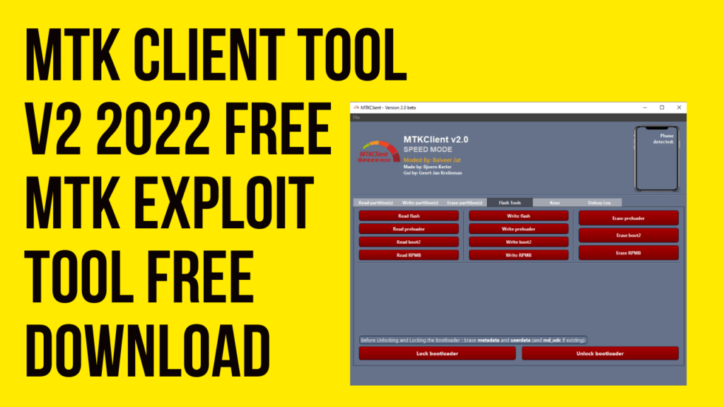 Mtk client tool v2 2022 free mtk exploit tool free download