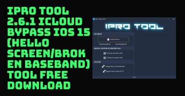 iPro Tool 2.6.1 ICLOUD BYPASS Tool Free Download