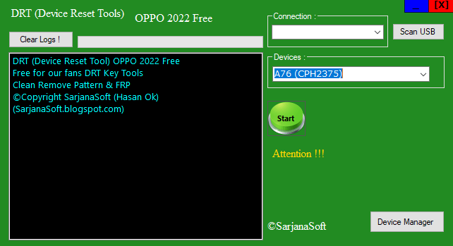 Drt device reset tools Drt device reset tools