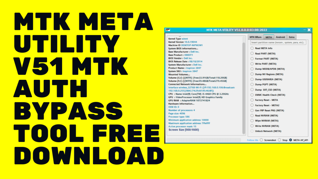 Mtk meta utility v51 mtk auth bypass tool free download