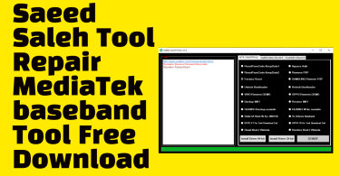 Saeed Saleh Tool Repair MediaTek baseband Tool Free Download