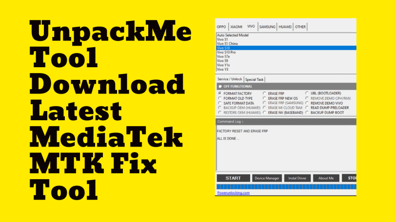 UnpackMe Tool Latest MediaTek MTK Fix Tool Free Download