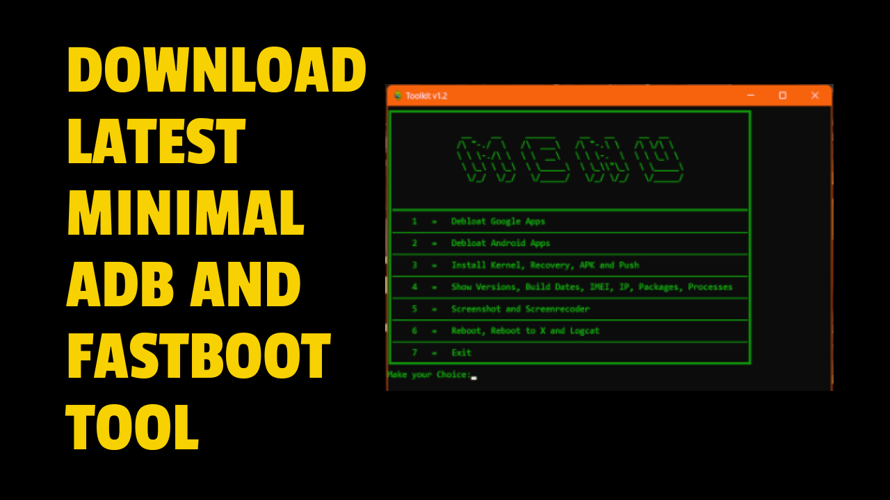 Download latest minimal adb and fastboot tool